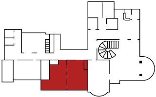 Area map image of the 1st floor exhibition rooms 2 through 4