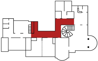 Area map image of the 1st floor hallway, grand parlor